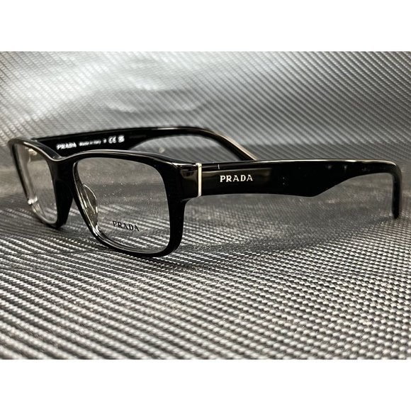 Prada Black Men's 57mm Eyeglasses New - Picture 1 of 4